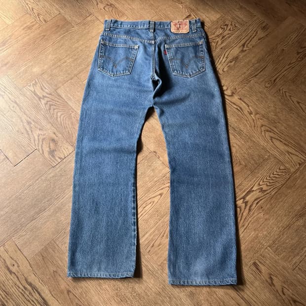 [34]00's 리바이스 USA 517 빈티지 워싱 플레어핏 데님 팬츠