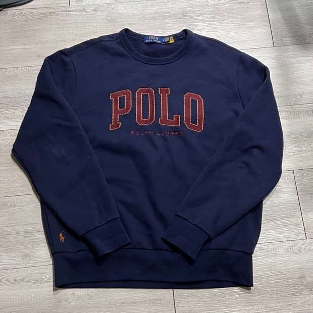 폴로 맨투맨 L 105 거의 새것 QR 인증 O 국내매장구매