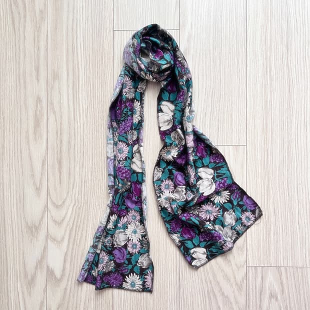 보라 꽃 모리걸 스카프
