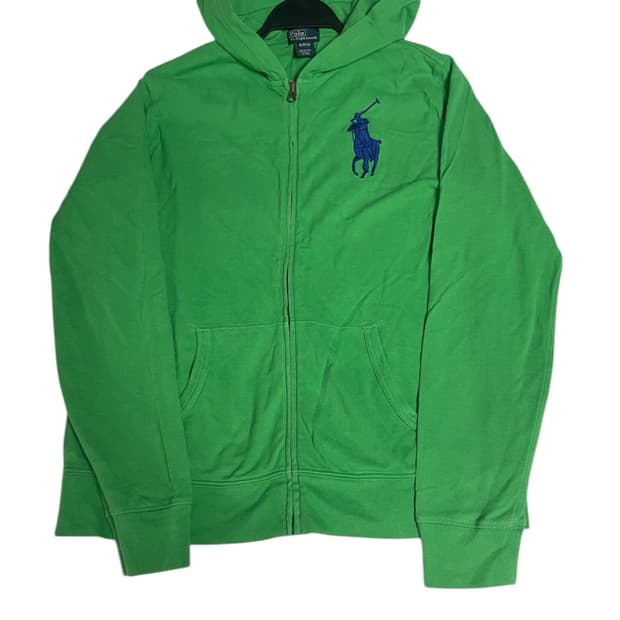 폴로 그린 후드집업
