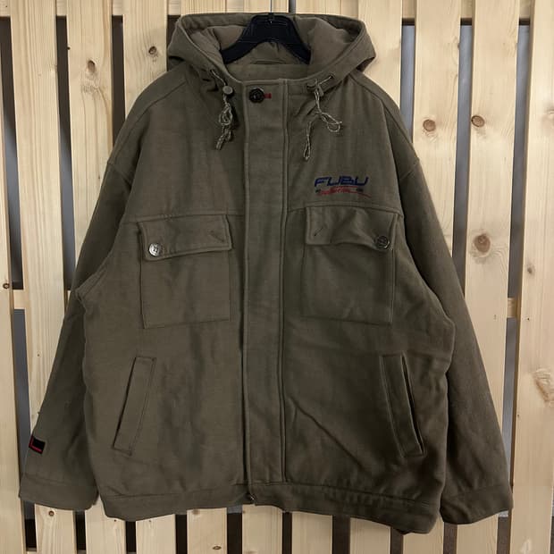 (L) FUBU 후부 푸부 90s 카키 워크 자켓