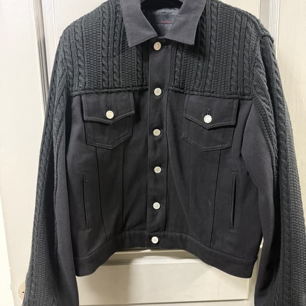 애니타임로릭 zinnia mix jacket - black