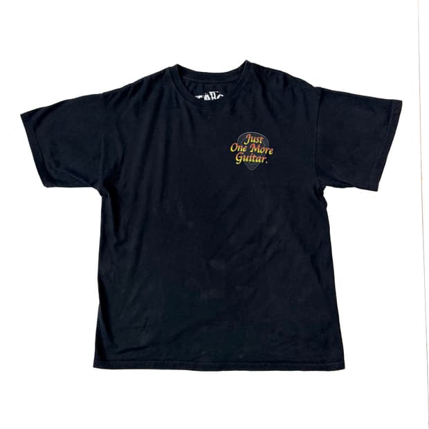 블랙 빈티지 기타 반팔 M