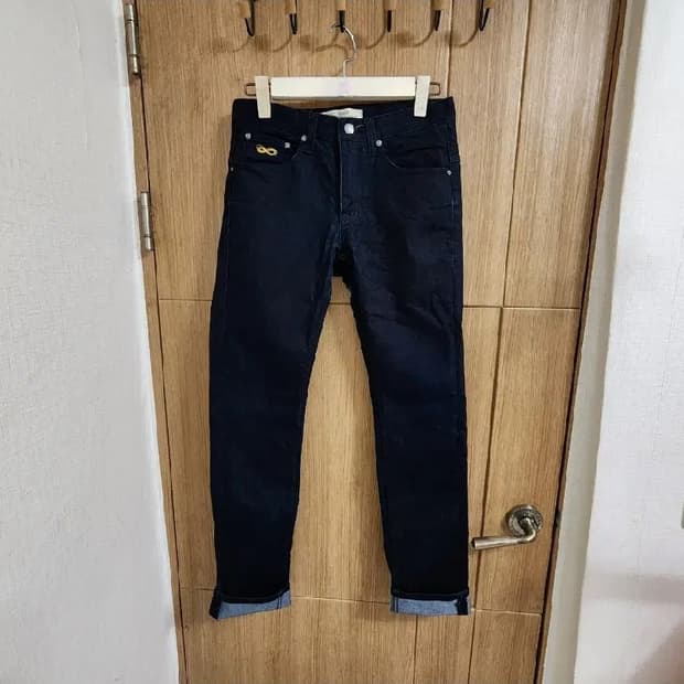 (30)플랙 슬림 생지 데님 팬츠 청바지