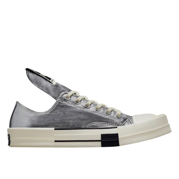 컨버스 x 릭오웬스 다크쉐도우 척 70 로우 실버