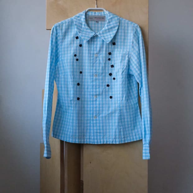 GIRL 2016 Gingham Embroidered Blouse