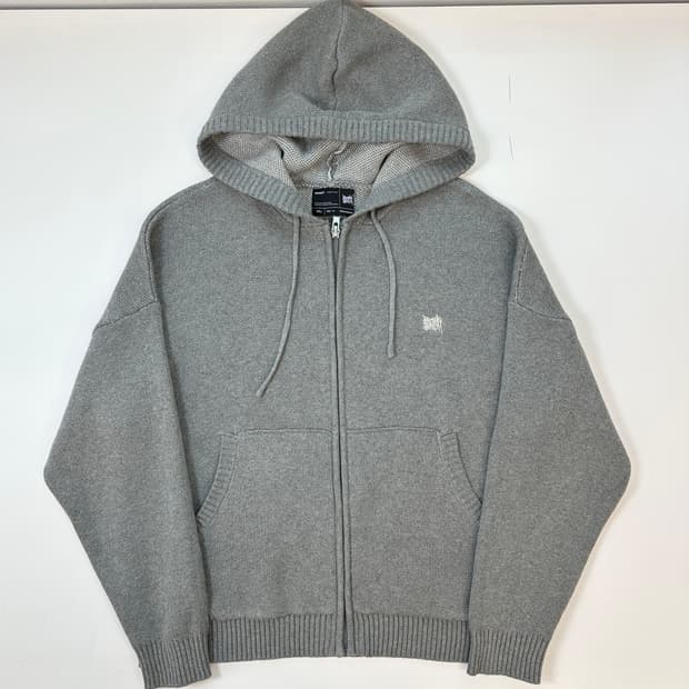 브라운브레스 니트 후드 풀집업 자켓