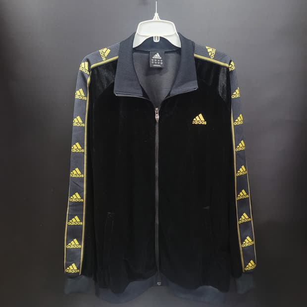 adidas 아디다스 재팬 벨루아 벨벳 검금 블랙 져지