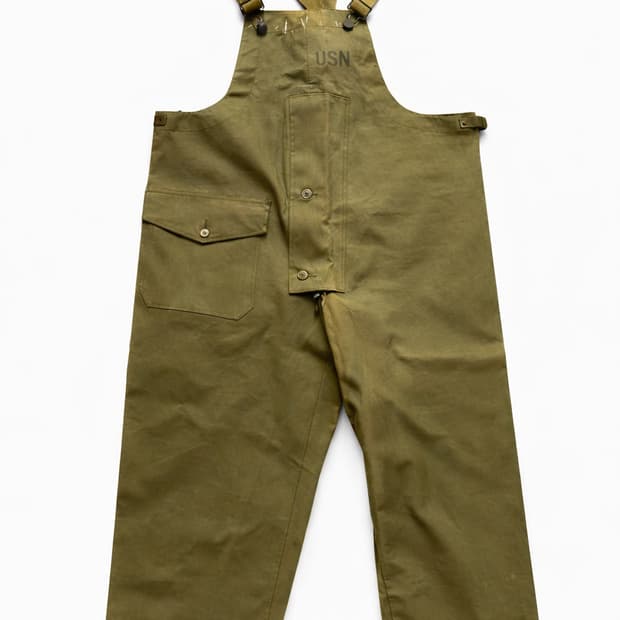 40s US NAVY Wet Weather 오버롤 S 데드스탁