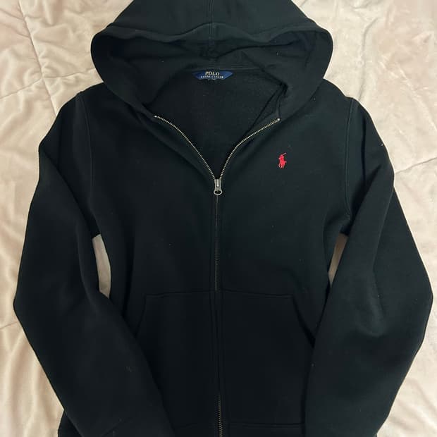 폴로 랄프로렌 후드집업 블랙