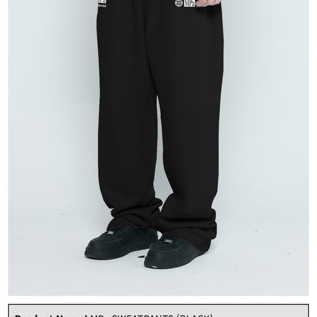 플라스틱 프로덕트 MPa SWEATPANTS (BLACK) S