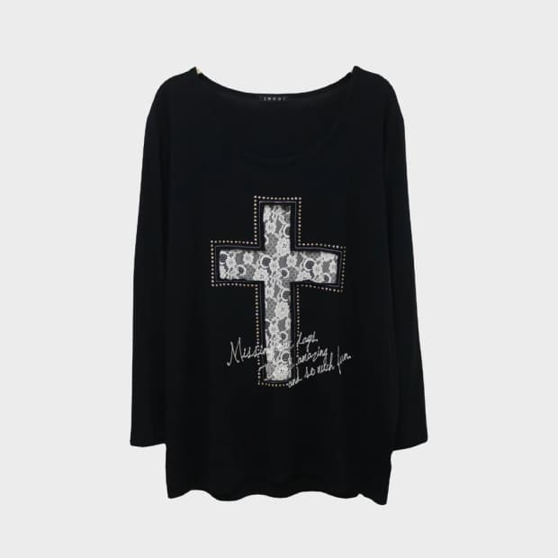 잉그니 고스로리 레이스 크로스 티셔츠 62525