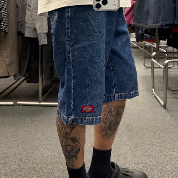 Os)디키즈 빈티지 배기 버뮤다 데님팬츠