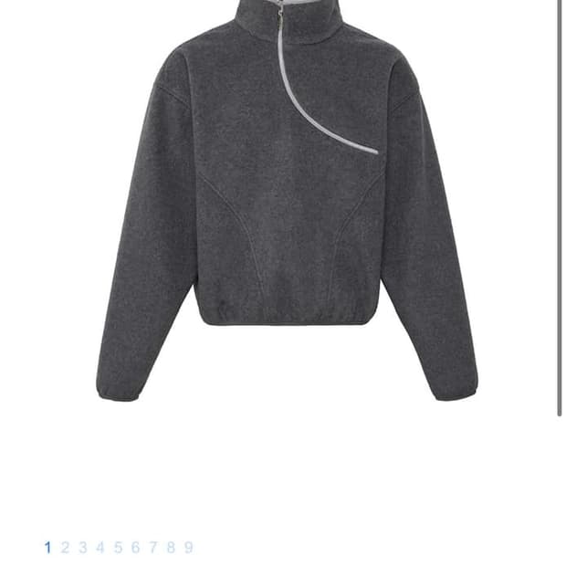 51퍼센트 커브드 집업 플리스 반집업 L grey