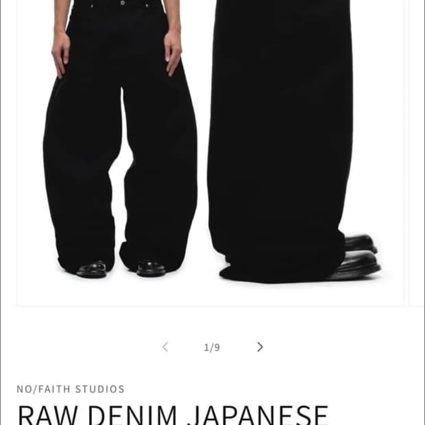 Nofaithstudios Japanese Raw Denim Black