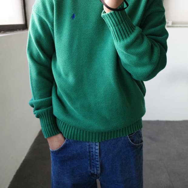 폴로 코튼 니트