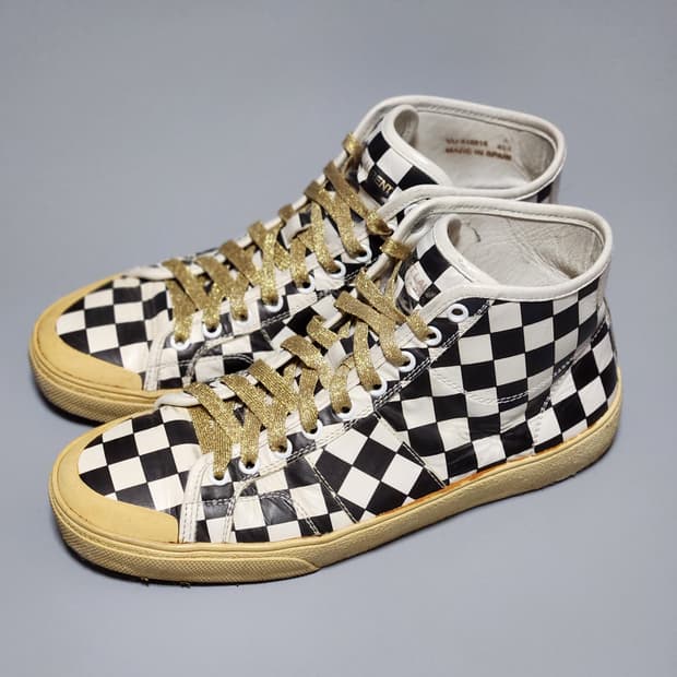 생로랑 16s/s 체커보드 스니커즈 40.5