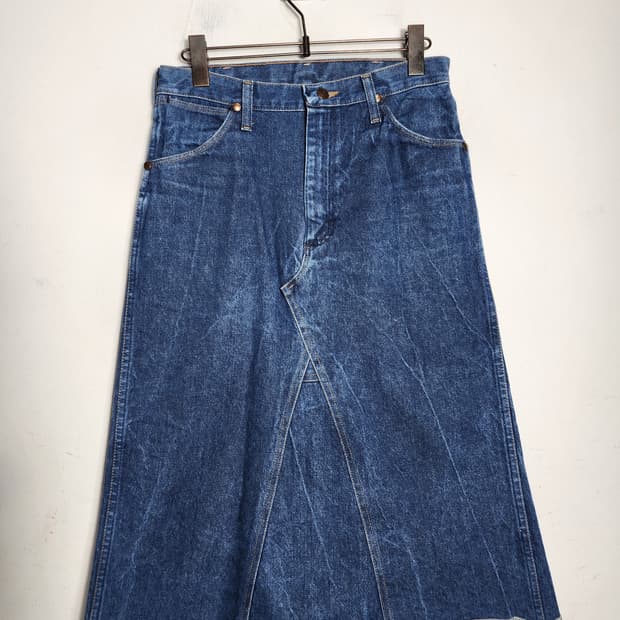 랭글러 데님 스커트