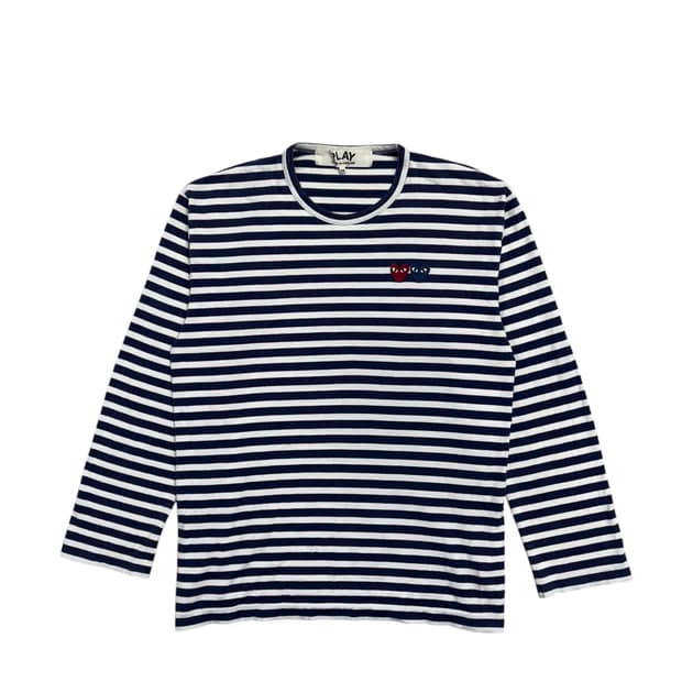 꼼데가르송 스트라이프 긴팔티