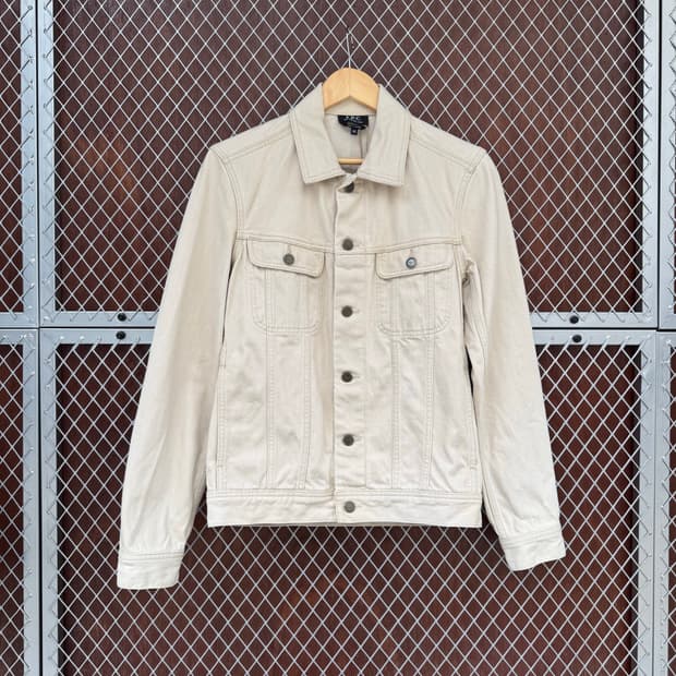 apc 아페쎄 아이보리 트러커 데님 자켓 M