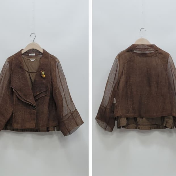 이진옥천연염색공방 린넨 천연염색 개량한복 셋업 / 여 77 (FREE)
