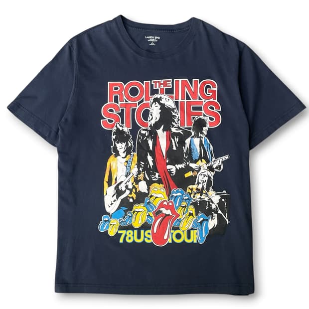 랜드엔드 네이비 롤링스톤즈 락티셔츠 L