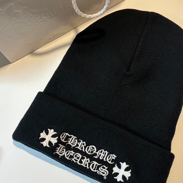 크롬하츠 로고 비니 블랙(새상품)