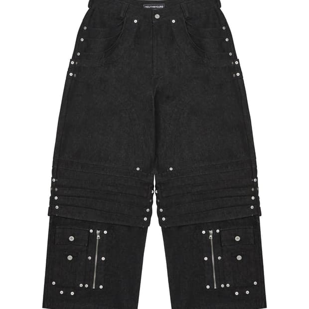 유스이즈유어스 Y5 PEACE WIDE PANTS(BLACK)