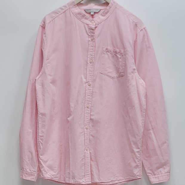BEANPOLE 빈폴 스탠드 칼라 코튼 린넨 셔츠 / 여 95 인디핑크
