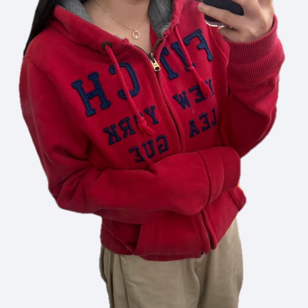 ❤️아베크롬비 빅로고 레드 후드집업❤️