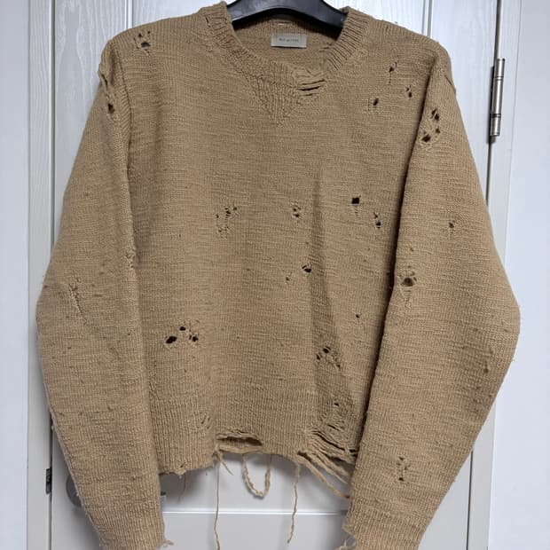 bed j.w ford 베드포드 데미지니트 베이지