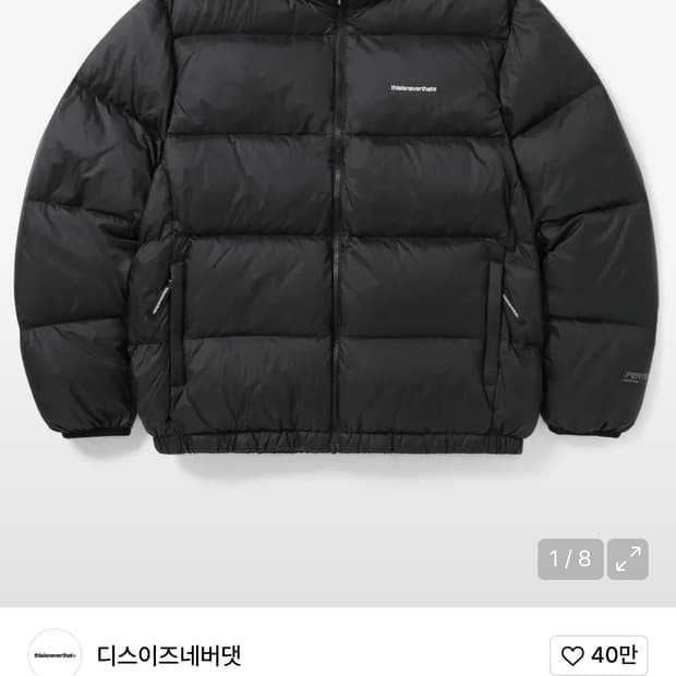 디스이즈네버댓 블랙 패딩 XS
