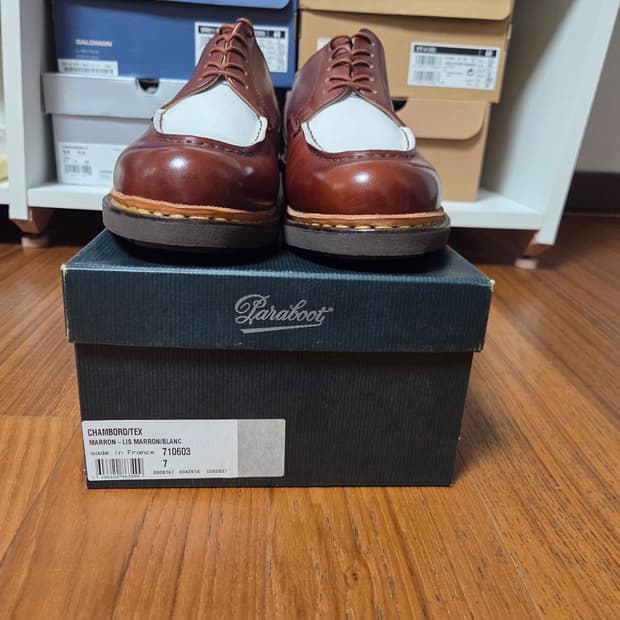 파라부트 샴보드 오크브라운 화이트 투톤 