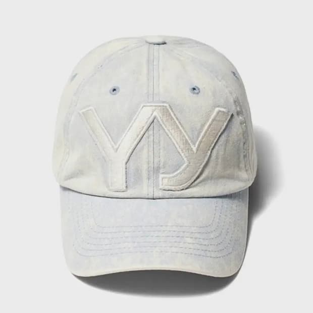 오픈 yy 워싱 볼캡 데님블루 연청 코튼