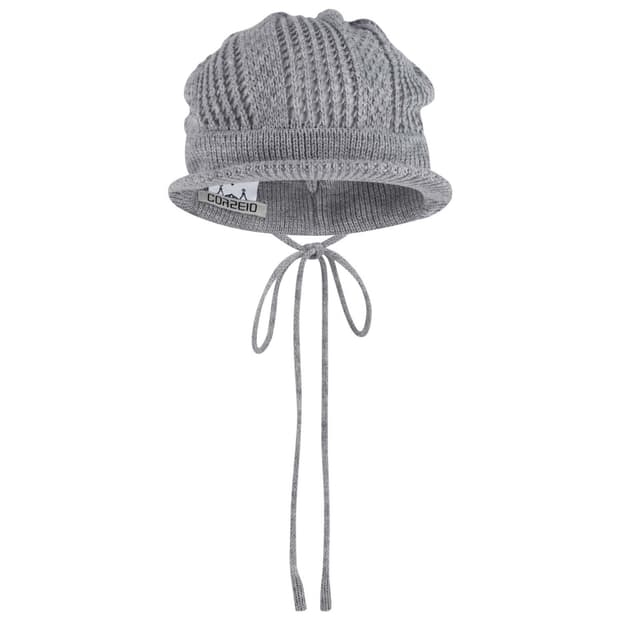  COY VISOR CROCHET BEANIE MELANGE GREY