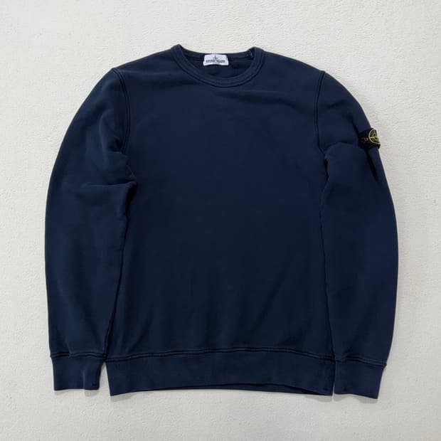 스톤아일랜드 네이비 맨투맨 주니어 14사이즈(90-95)