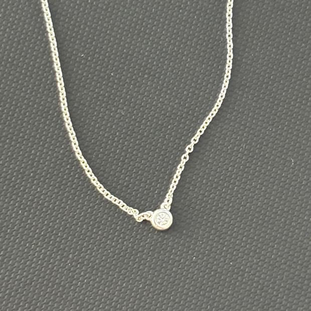 티파니앤코 엘사 퍼레티 실버 다이아 목걸이