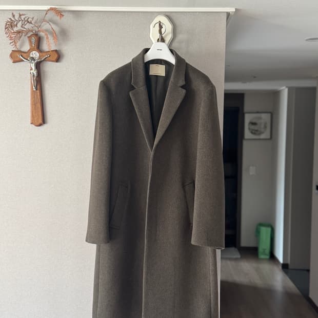 포터리 캐시미어 싱글코트 카키브라운 4사이즈 새상품