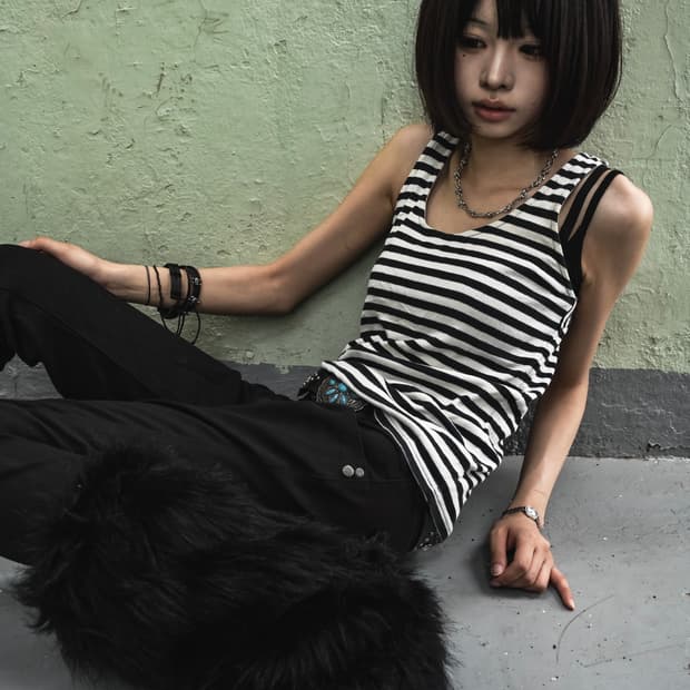 Black & White Stripe Sleeveless
