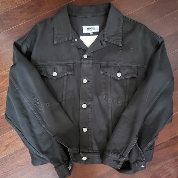 MM6 블랙 데님 자켓 46 사이즈