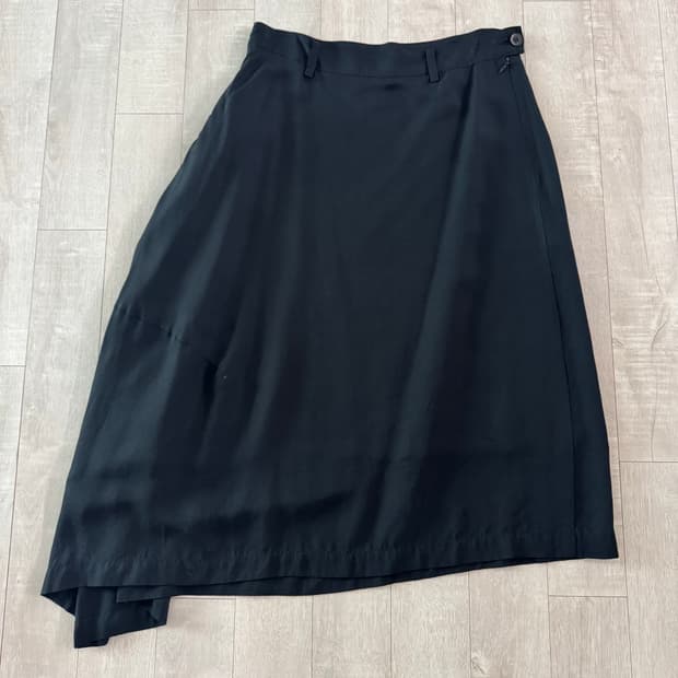 요지야마모토 언발란스 실크스커트