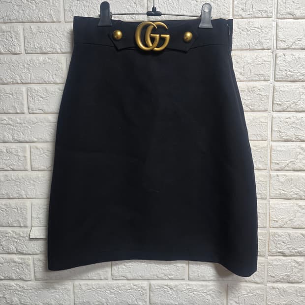 구찌 GG 벨트 블랙 스커트 38
