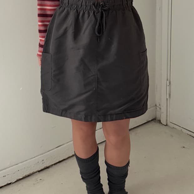 일본빈티지 리버시블 후리스 스커트