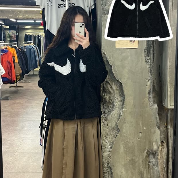 나이키 플리스 카라 집업 자켓 블랙 L #csz2149