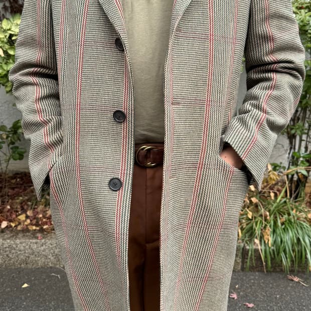 라르디니 Lardini 남성 체크 코트 52사이즈