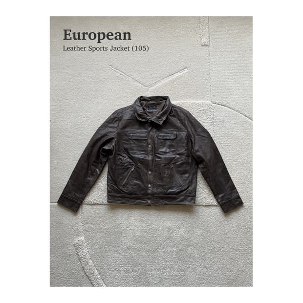 유러피안 100% 버팔로 레더 스포츠 자켓 (105)