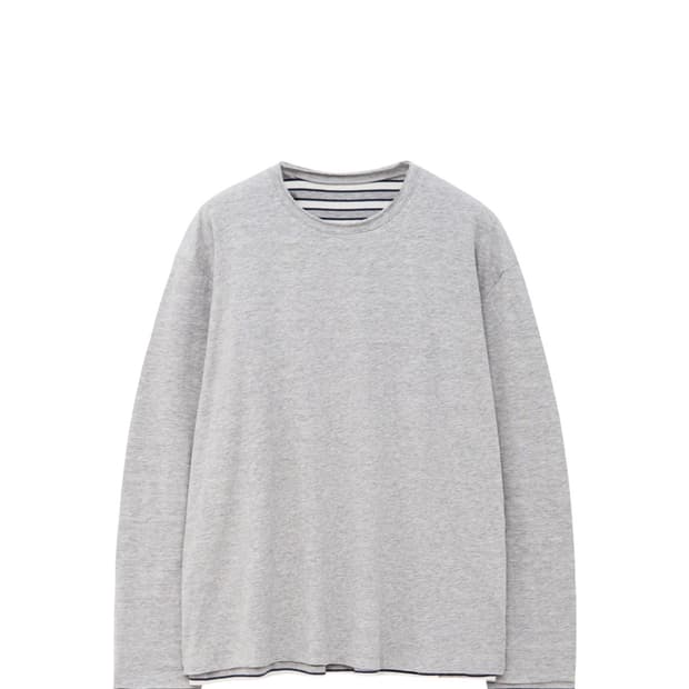 해칭룸 Two Face Stripe Tee M.Grey 3(M)