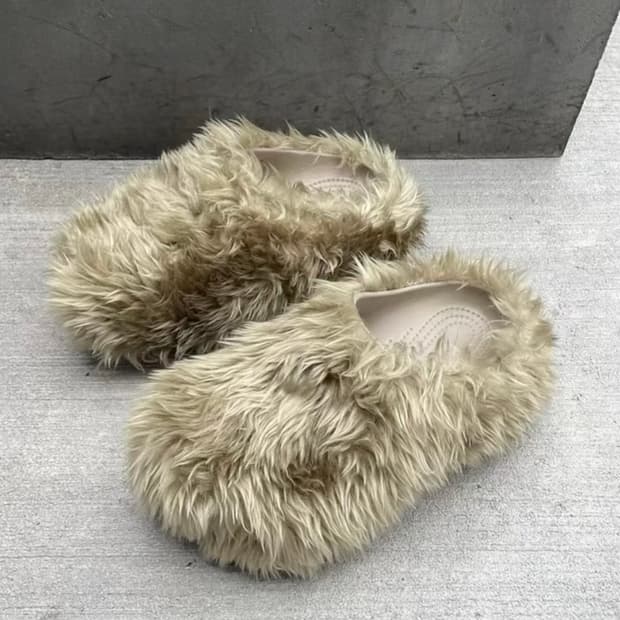 [36] 발렌시아가 퍼 크록스 털실내화