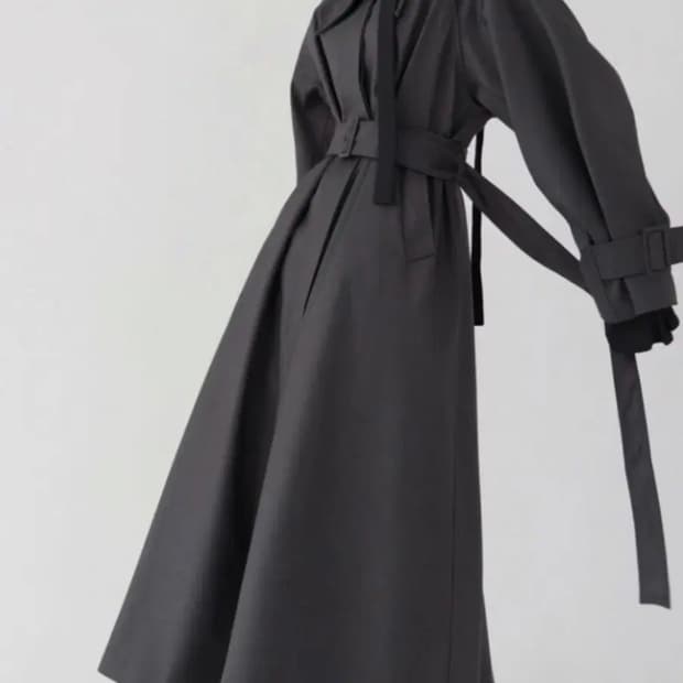 트리밍버드 Single Trench Coat [Charcoal]