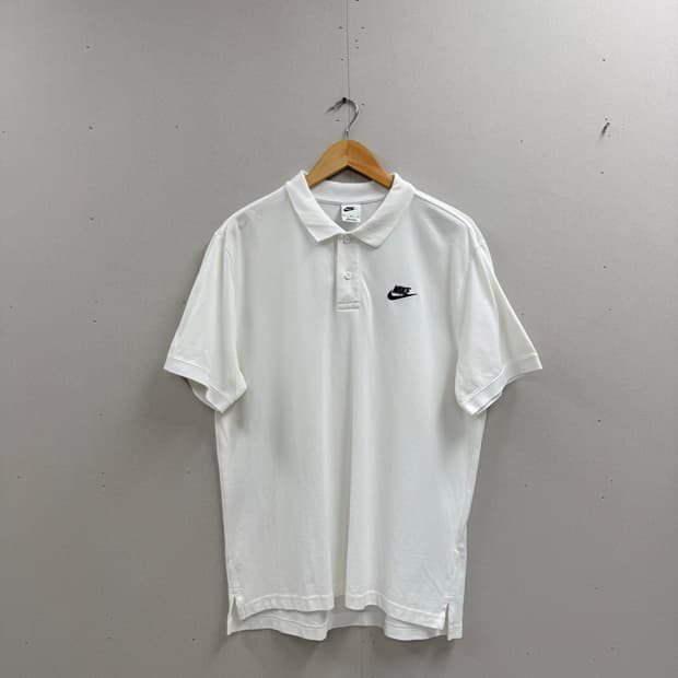 남성 XL / 나이키 반팔 카라티 화이트